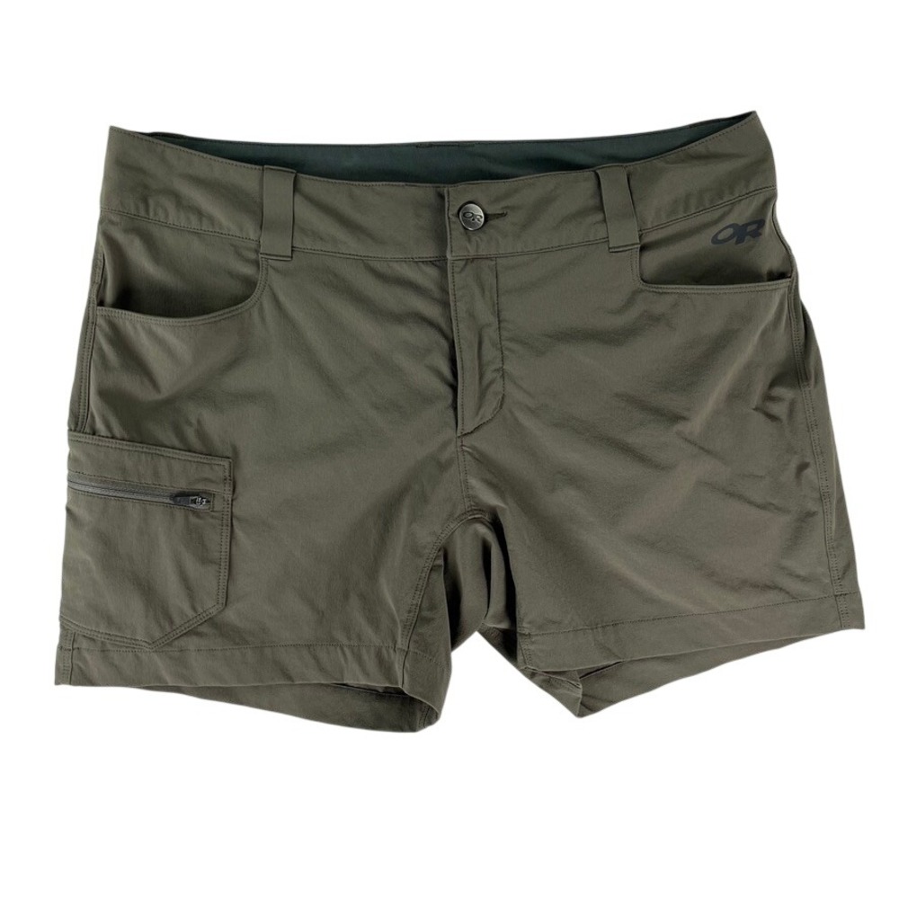 Outdoor Research Ferrosi Shorts Womens 10 Green Hiking Stretch Nylon‎